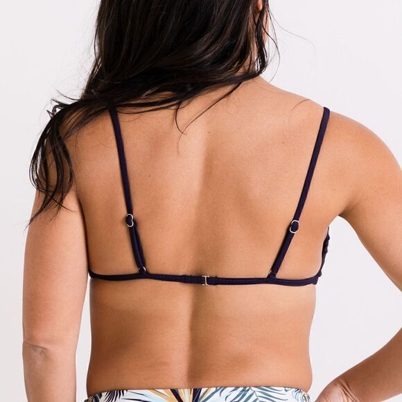 NWT: Scoop Bikini Tops in Green Palm and Deep Purple in Small - Picture 4 of 13